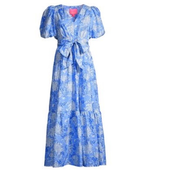 Lilly Pulitzer Ezralyn Belted Floral Maxi Dress Size 10 - Picture 2 of 9